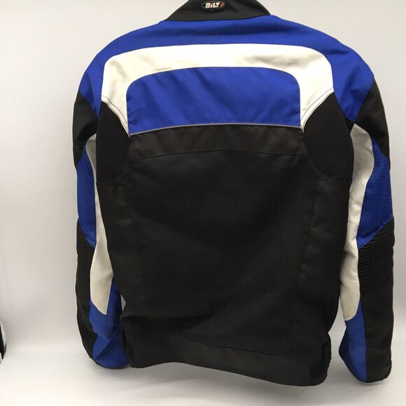 Bilt BLM 1 Motorcycle Jacket Siz M  Black White Blue  Mesh Padded Motocross Dirt - Picture 5 of 9